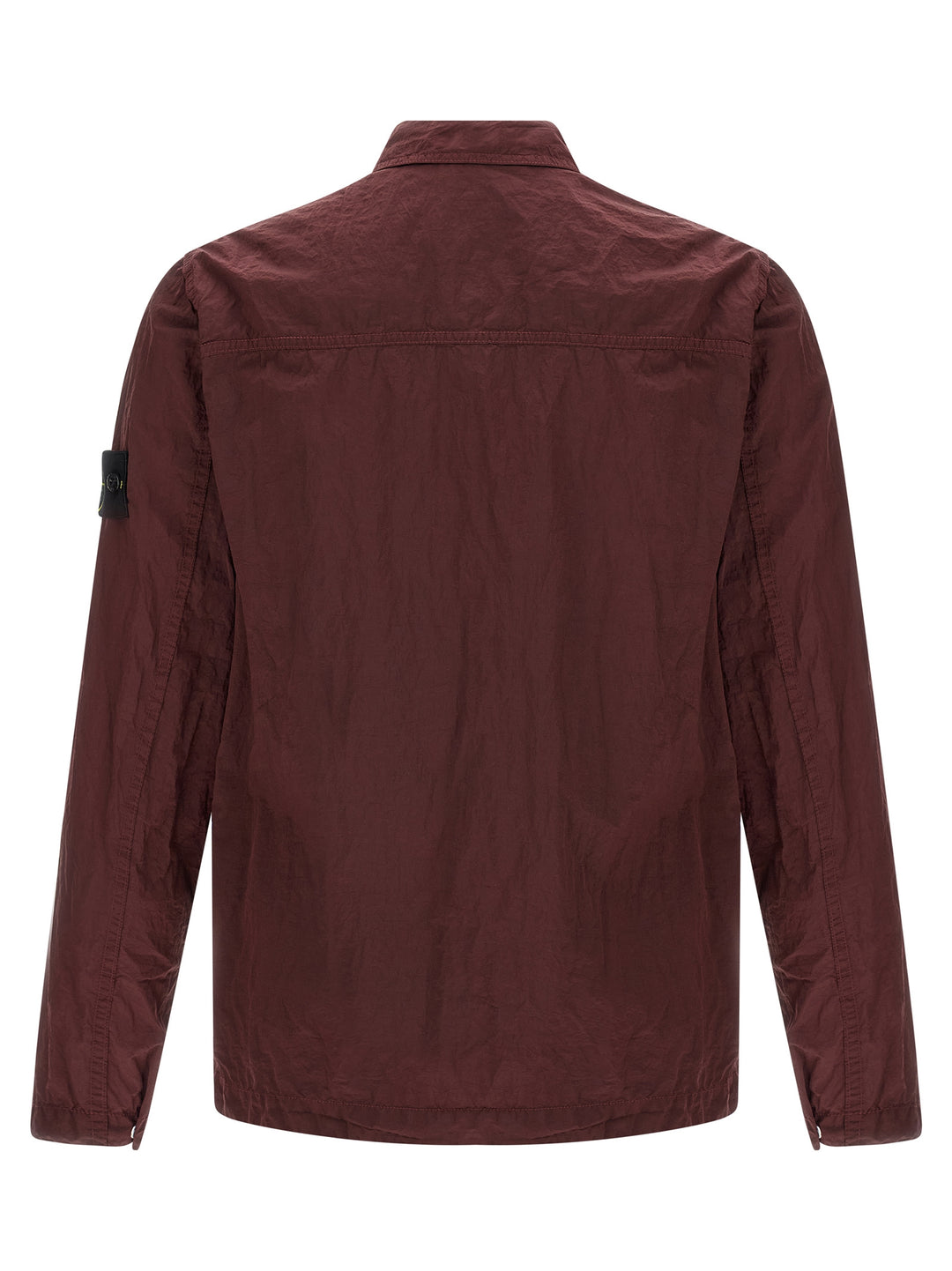 Stone Island Logo Badge Overshirt Shirt and Blouse - Bordeaux | a57aca7eb976d674193336e16dd8f55b07d086a4