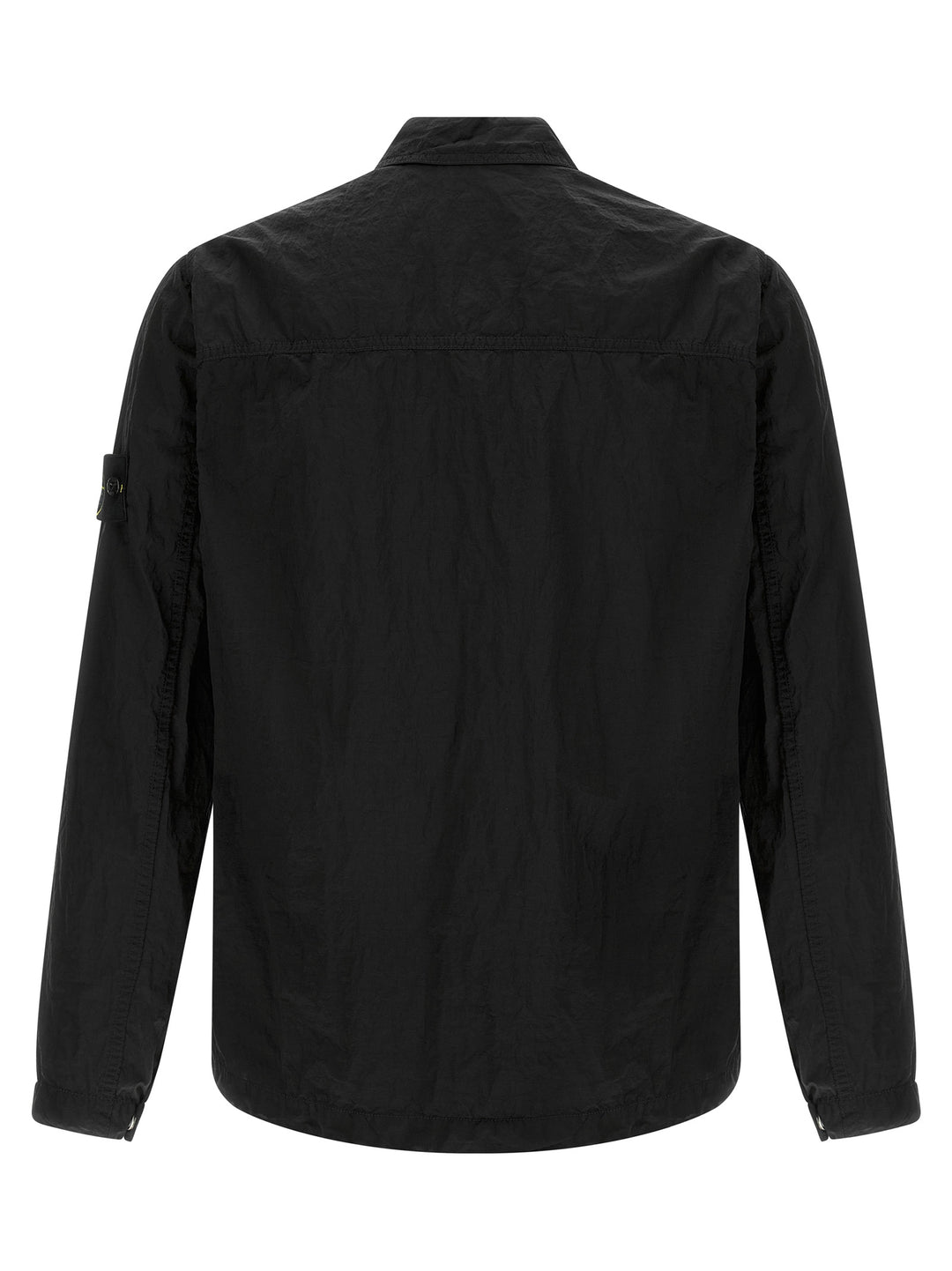 Stone Island Logo Badge Overshirt Shirt and Blouse - Black | f2c6912a7df44405f448ddd3d0222e6ee4801821