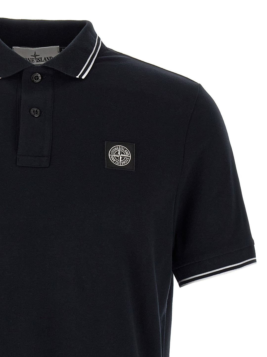 Stone Island Logo Patch  Shirt Polo - Blue | c8ba85c57254c73f74e95d701817a5a9f0246526