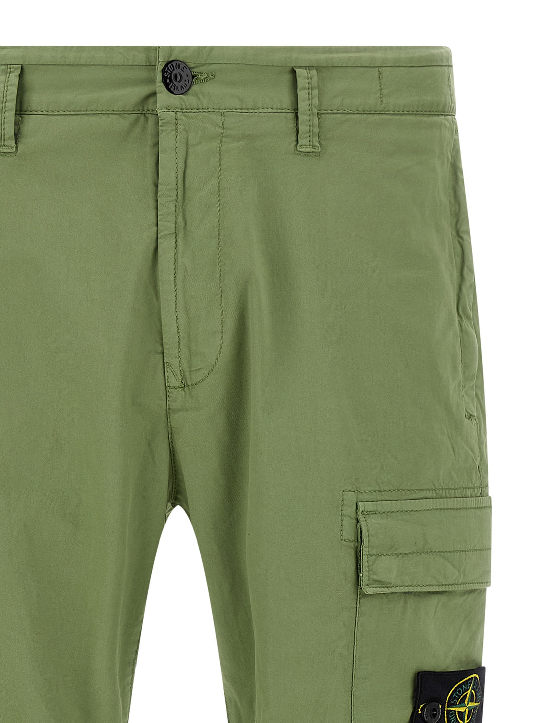Stone Island Logo Badge Cargo Pants - Green | 4fc75d7c43f079ad0e7e9150478bf5a0c29ed7c3