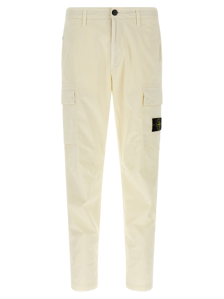 Stone Island Logo Badge Cargo Pants - Beige | f4651e2baadae5d14574d4d5a9c1a2421b286518