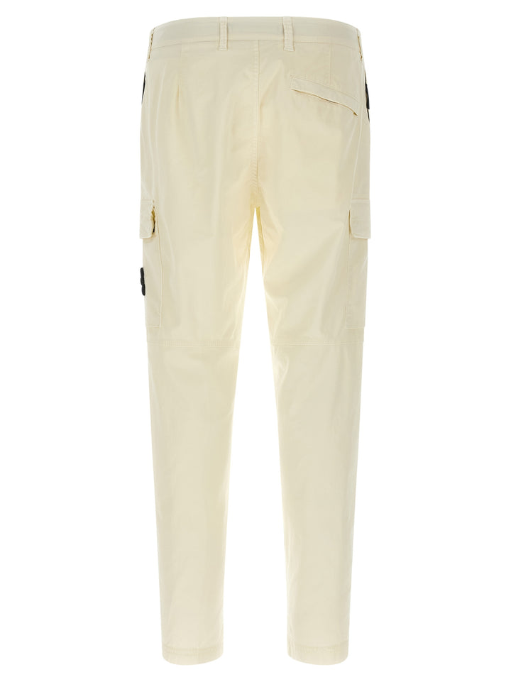 Stone Island Logo Badge Cargo Pants - Beige | 878e8c7f630688218cff6d05249cc0d8c668b5f3