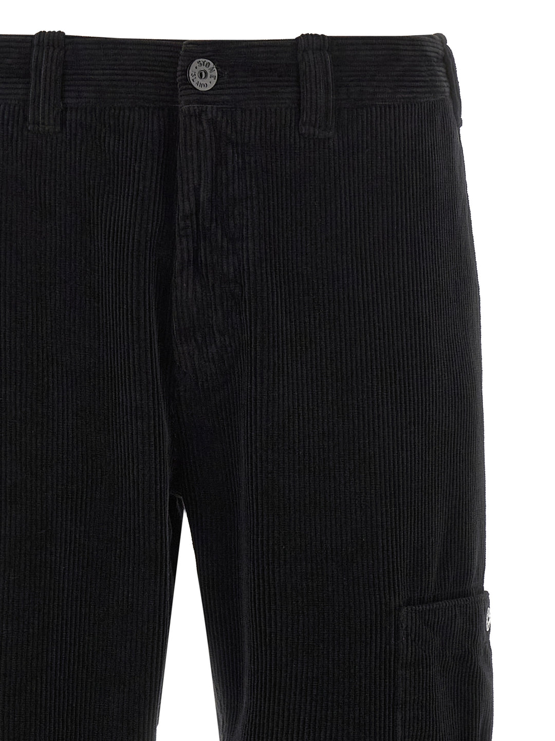 Stone Island Velvet Cargo Pants - Black | 18e12f5da6910609c8b5373ba069881638f7b59b