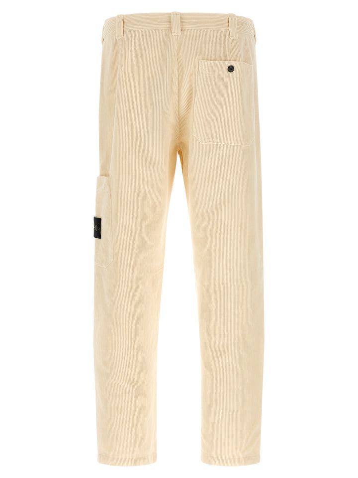 Stone Island Velvet Cargo Pants - Beige | 401da59433155390f5f57bfbf3125236f4c58664