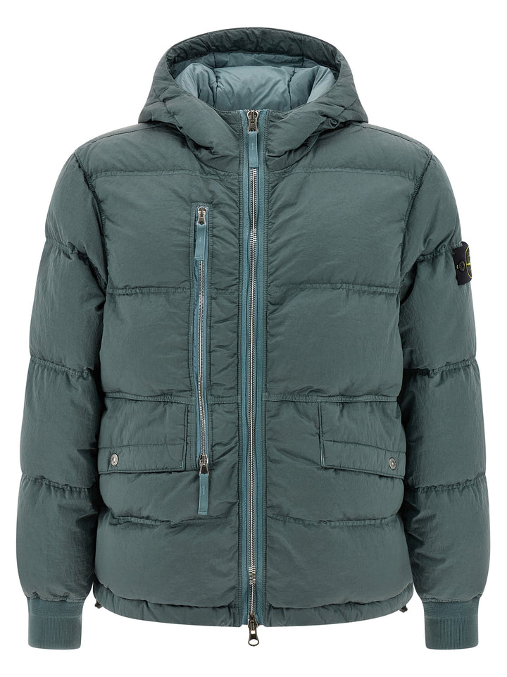 Stone Island Metal Nylon Down Jacket Puffer Jackets - Green | 3aecd87d33e2a7bcad4d38aa42692be3e19c2588