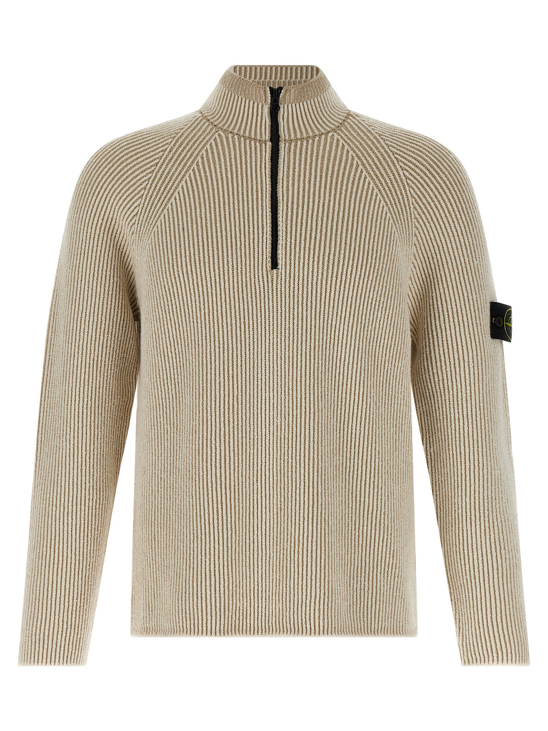 Stone Island Ribbed Cardigan Sweaters and Cardigans - Beige | 473743e9c92d252f31c620e07713dc3cca244a37