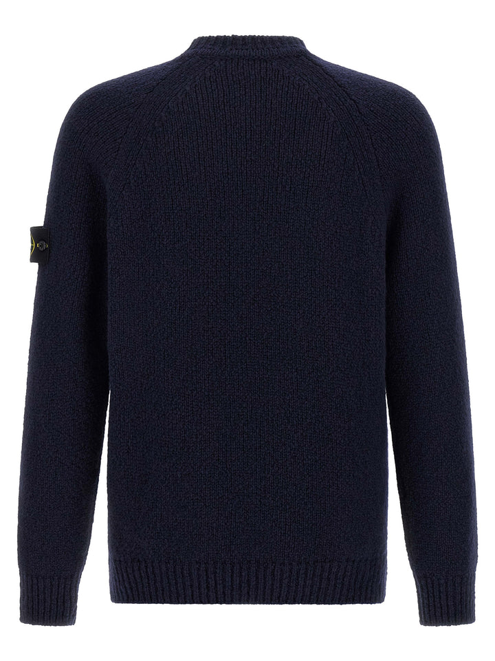 Stone Island Bouclé Sweater Sweaters and Cardigans - Blue | 80295a381b6a4cb305d5129964986d54fe5c938a