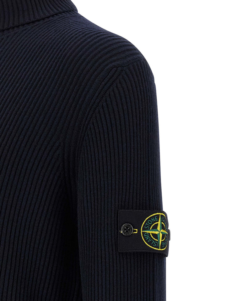 Stone Island Ribbed Sweater Sweaters and Cardigans - Blue | 266b3d7e9da69bde77ae1ad9d2a0c89891036ebd