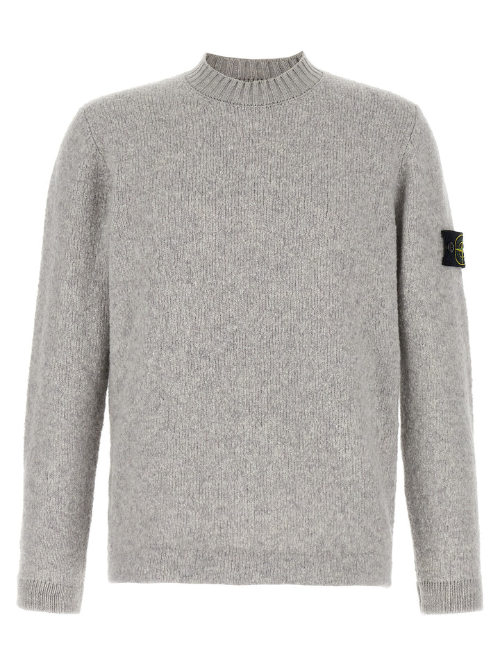 Stone Island Bouclé Wool Sweater Sweaters and Cardigans - Gray | 66708569a372ba7640d710b8c7aa044fbf2d9042
