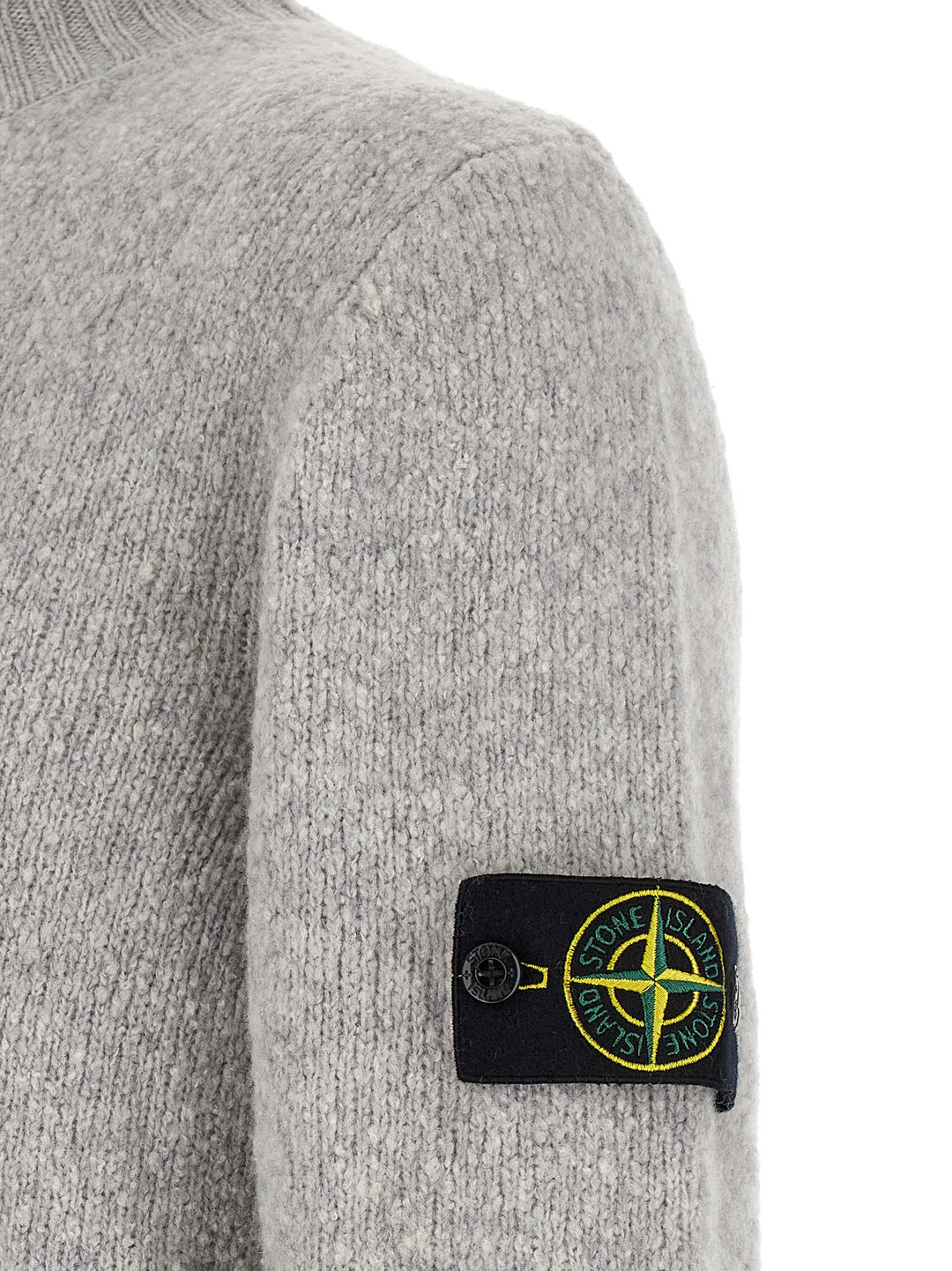 Stone Island Bouclé Wool Sweater Sweaters and Cardigans - Gray | ecf35e43f25b89e0246866517953e24799d7c963