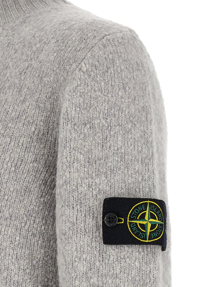 Stone Island Bouclé Wool Sweater Sweaters and Cardigans - Gray | ecf35e43f25b89e0246866517953e24799d7c963