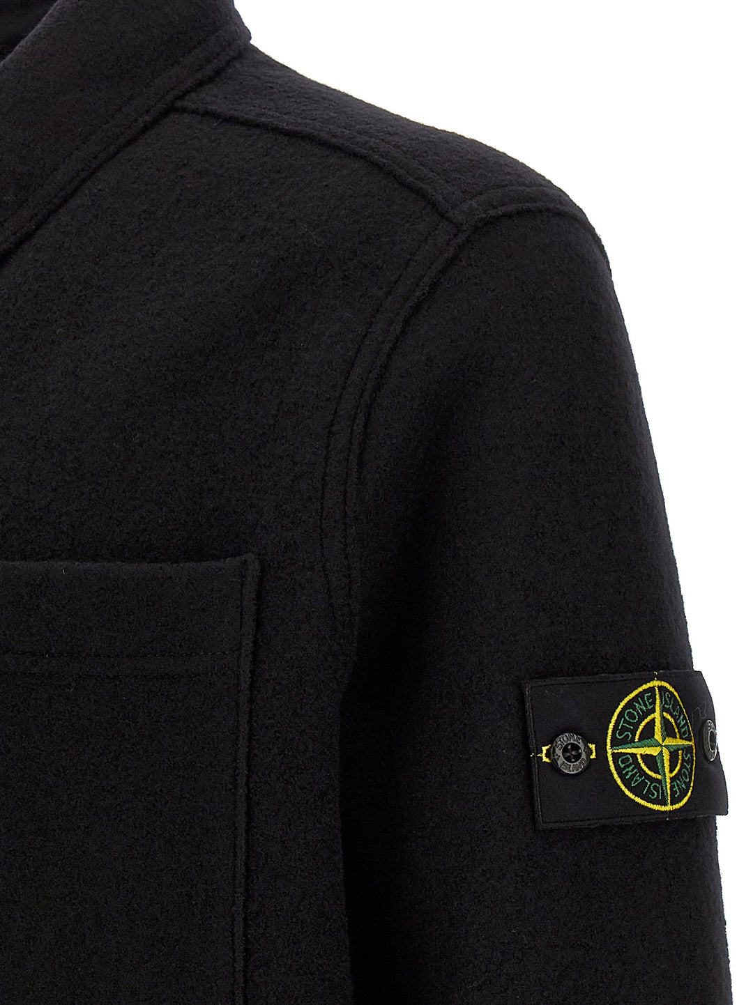 Stone Island Pannolenci Overshirt Shirt and Blouse - Black | effe3e7fab5c4cba37394690295707aac2e9ead8