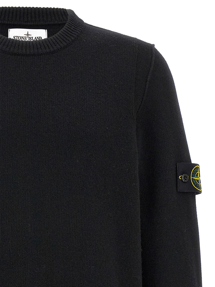 Stone Island Logo Badge Sweater Sweaters and Cardigans - Black | f70e15ab80d13c6c9b4d79d635394f0a6c668937