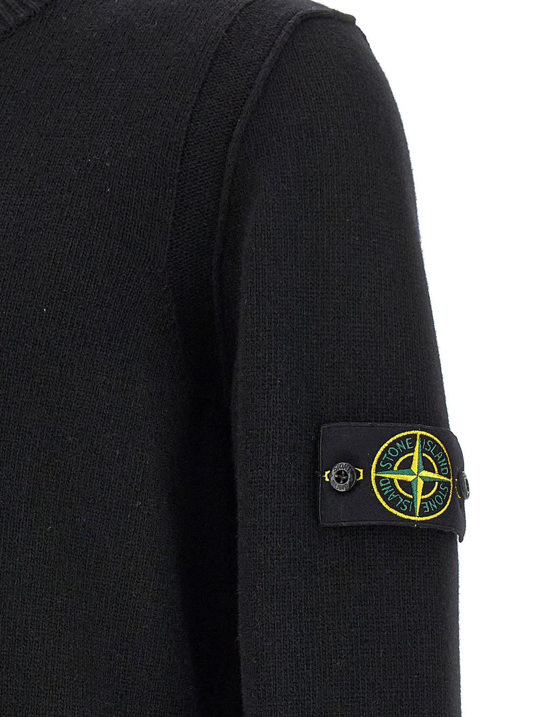 Stone Island Logo Badge Sweater Sweaters and Cardigans - Black | e3ea9fa0ef01a64b981fd9d77ff3d2aedfb1d379