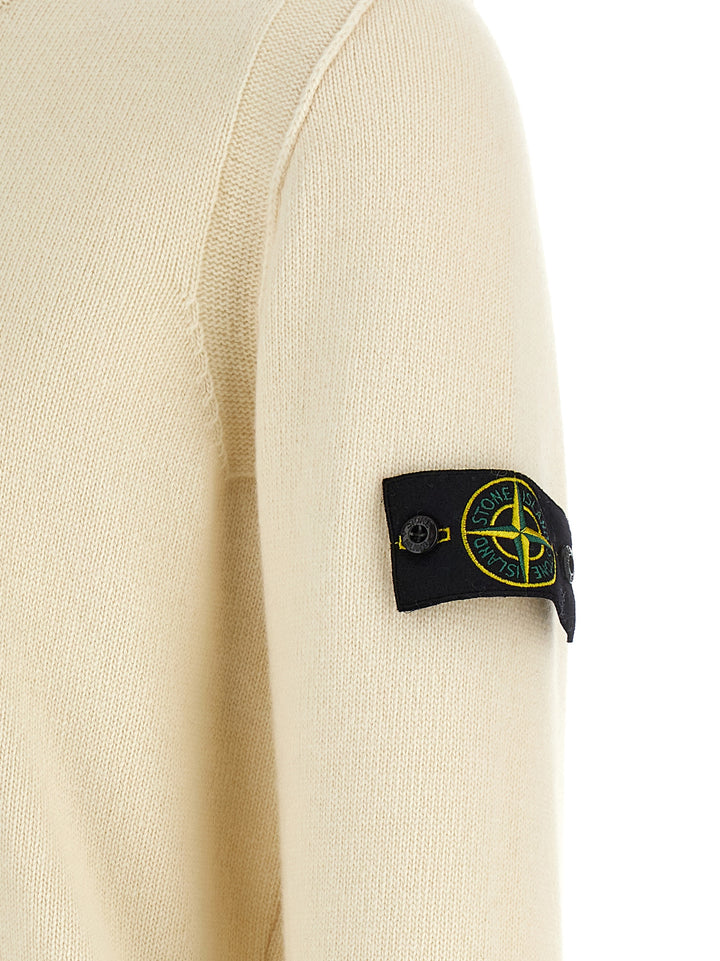 Stone Island Logo Badge Sweater Sweaters and Cardigans - White | a87bc602f1a2b768bd539010217d9ccfce224557
