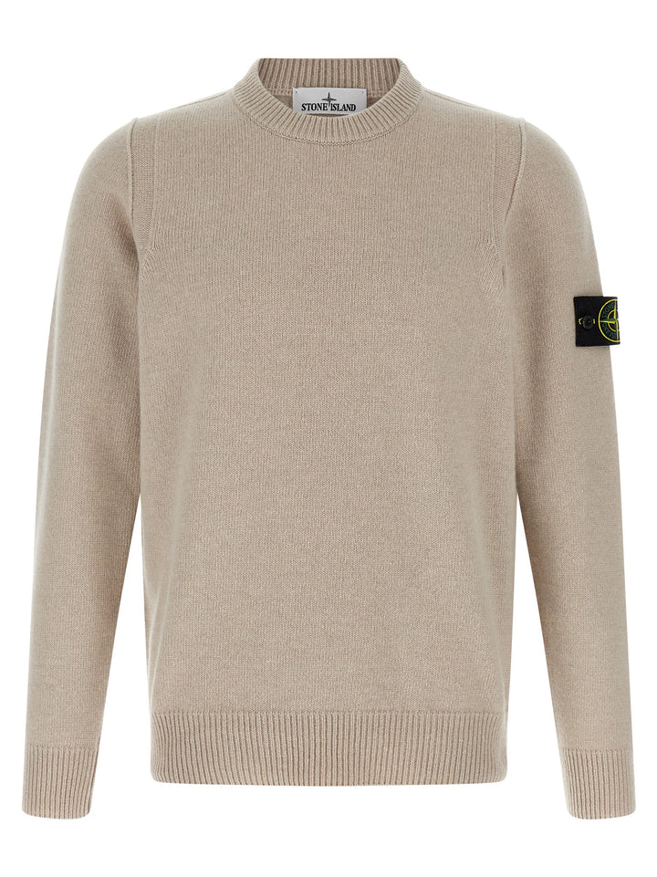 Stone Island Logo Badge Sweater Sweaters and Cardigans - Beige | 74f4731229c73576c3804412d93c5226037ef151