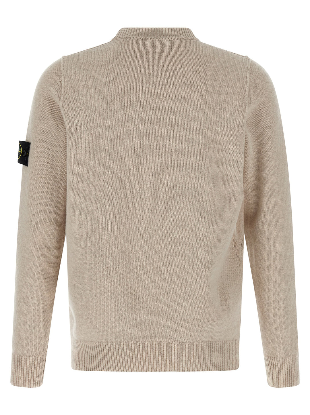 Stone Island Logo Badge Sweater Sweaters and Cardigans - Beige | 2189b0d91768499d82f1a42e079a17fff14100b8