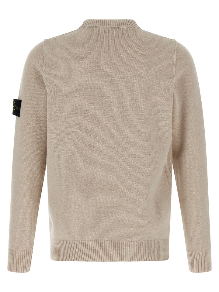 Stone Island Logo Badge Sweater Sweaters and Cardigans - Beige | 2189b0d91768499d82f1a42e079a17fff14100b8