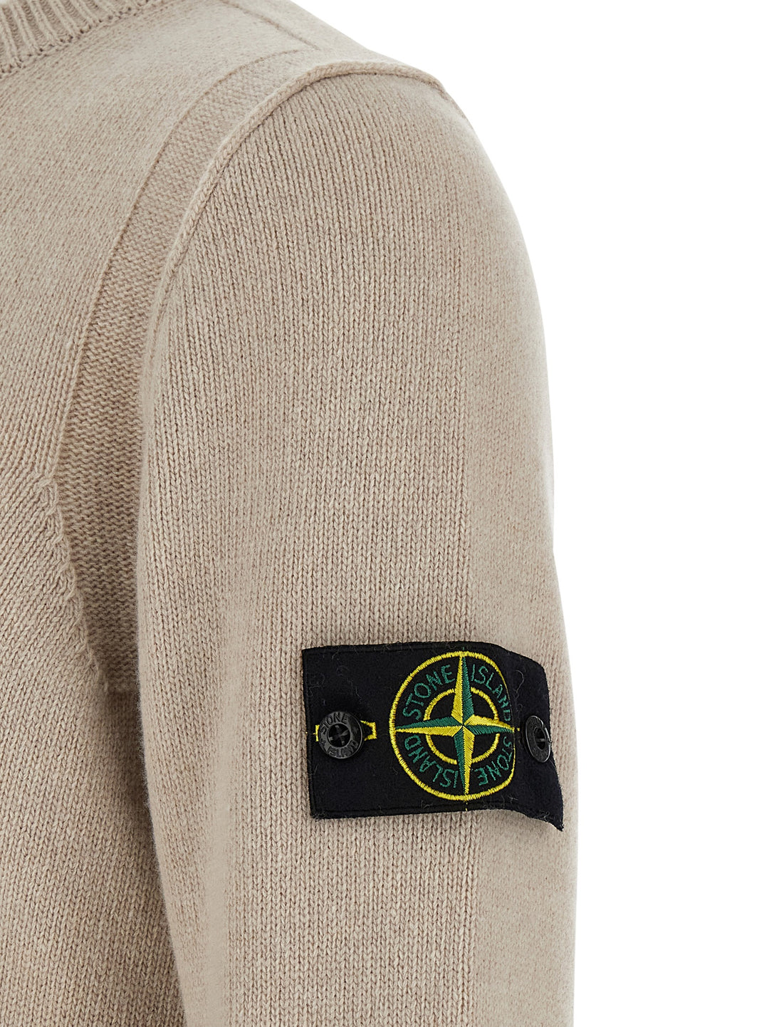 Stone Island Logo Badge Sweater Sweaters and Cardigans - Beige | ee154fcc46bdc7eaa593947643324183356f949b