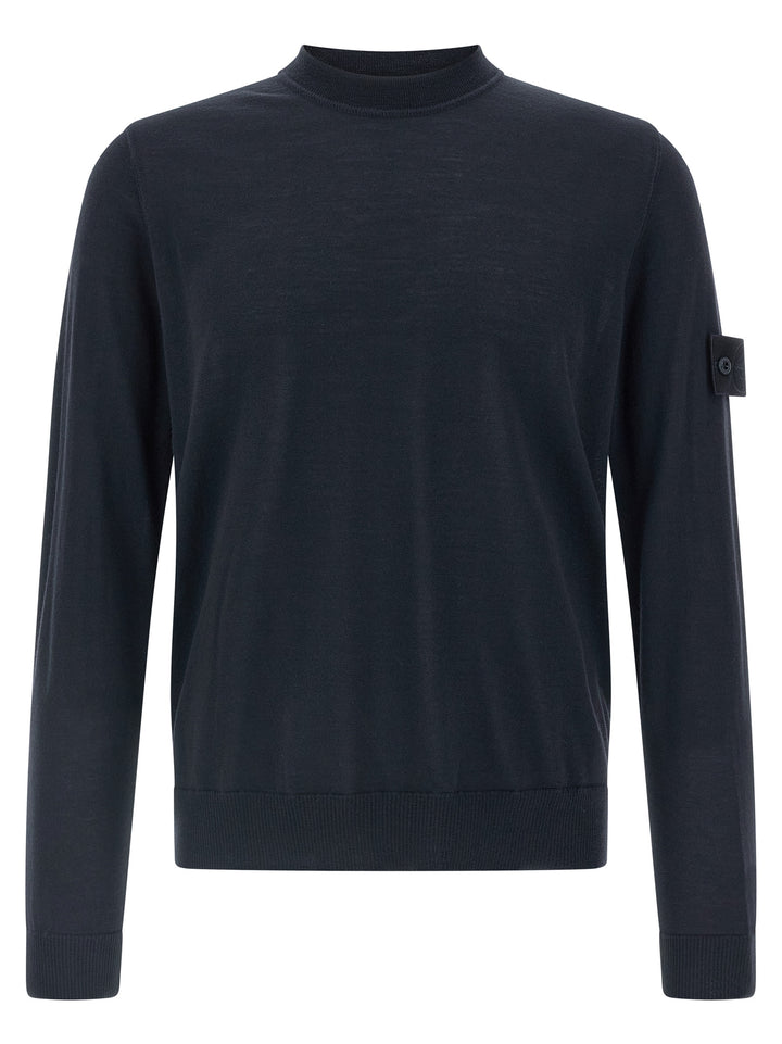 Stone Island Crew-Neck Sweater Sweaters and Cardigans - Blue | c8dbfe5673cb6ee8ed032eb0803af1243ef11c6b