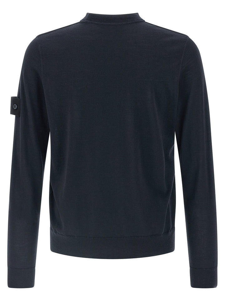 Stone Island Crew-Neck Sweater Sweaters and Cardigans - Blue | 5b26ad5a0882aaa1a964f0433d949118ceaa796e