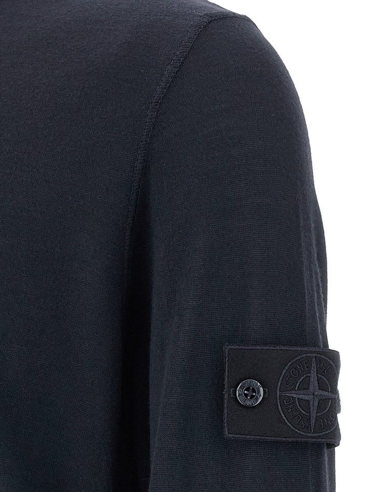 Stone Island Crew-Neck Sweater Sweaters and Cardigans - Blue | 0f4df150f1ea7fe3e79cbcdb616c41056a78bcca