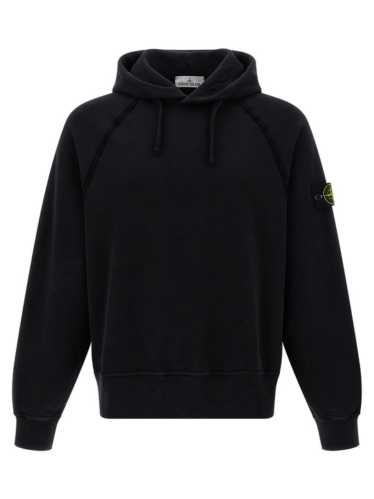 Logo Badge Hoodie Sweatshirt Black