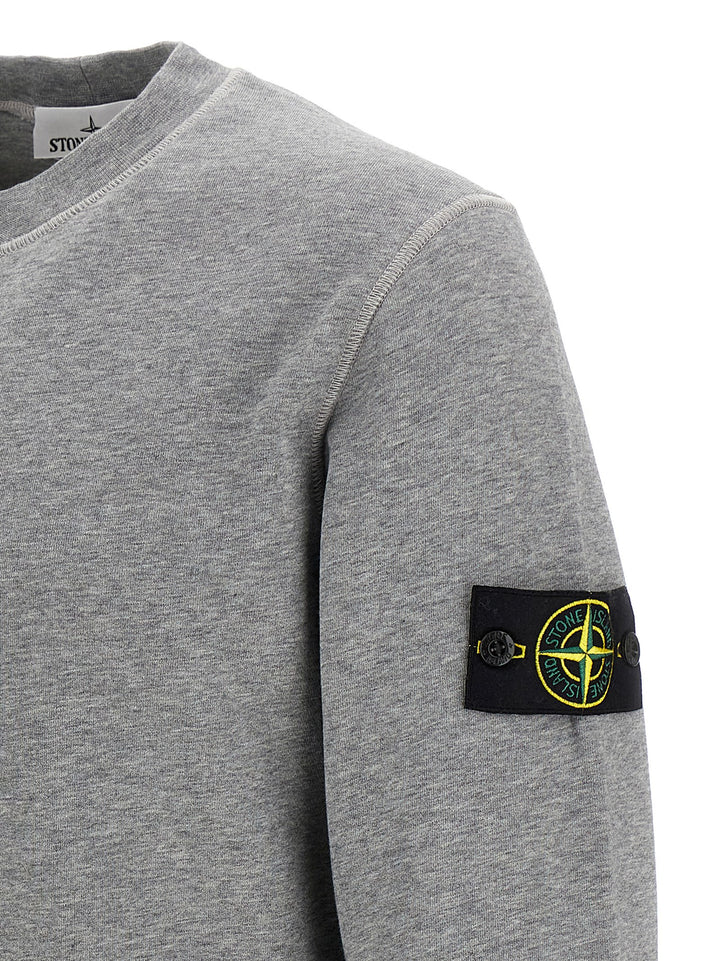 Stone Island Logo Badge Sweatshirt - Gray | 5ee13ea2fced8eaab61d67b9f76cf66818b7881d