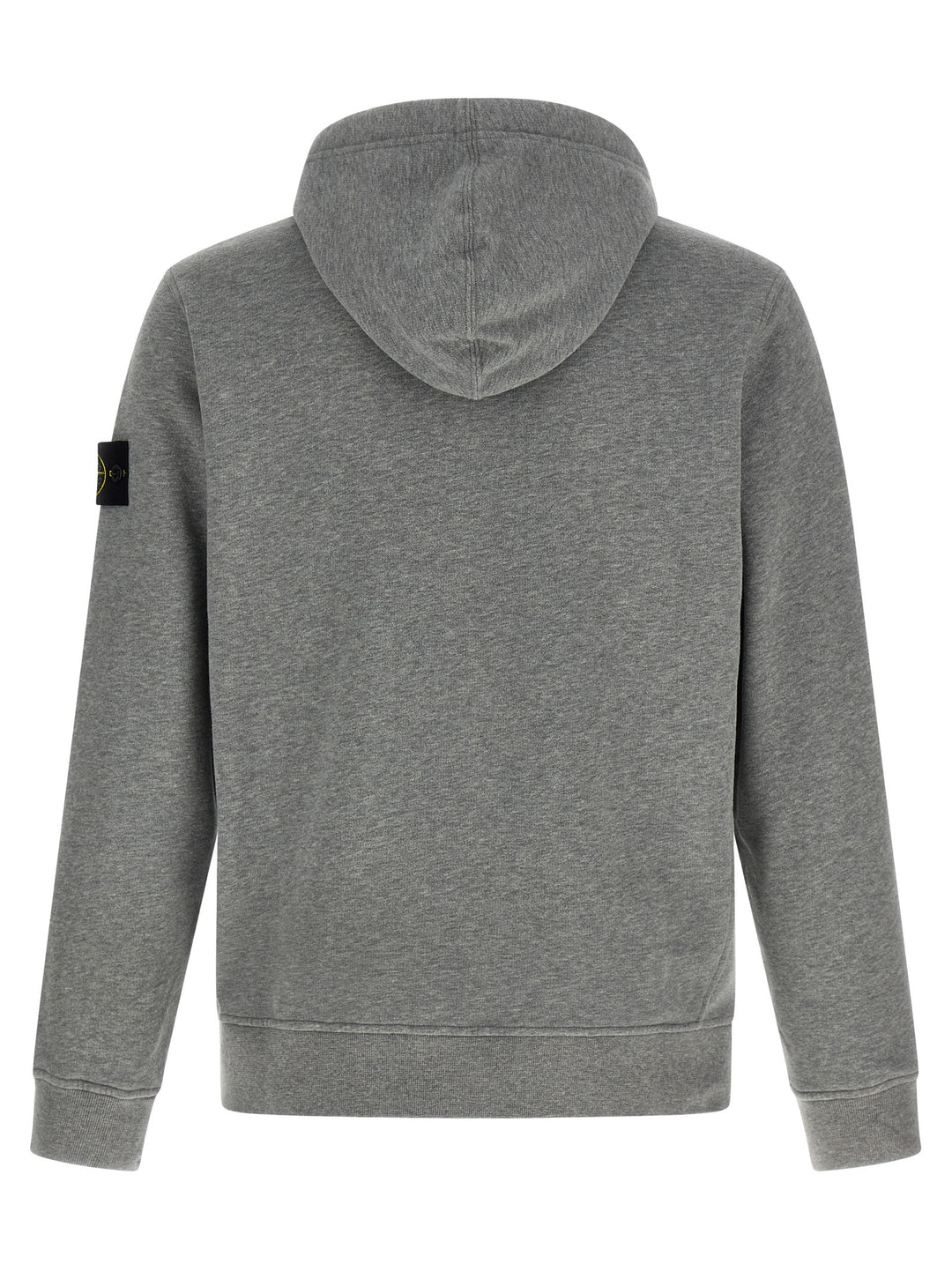 Stone Island Logo Badge Hoodie Sweatshirt - Gray | 0f7e42faca0680e13deff1d1b2089a1283095d18