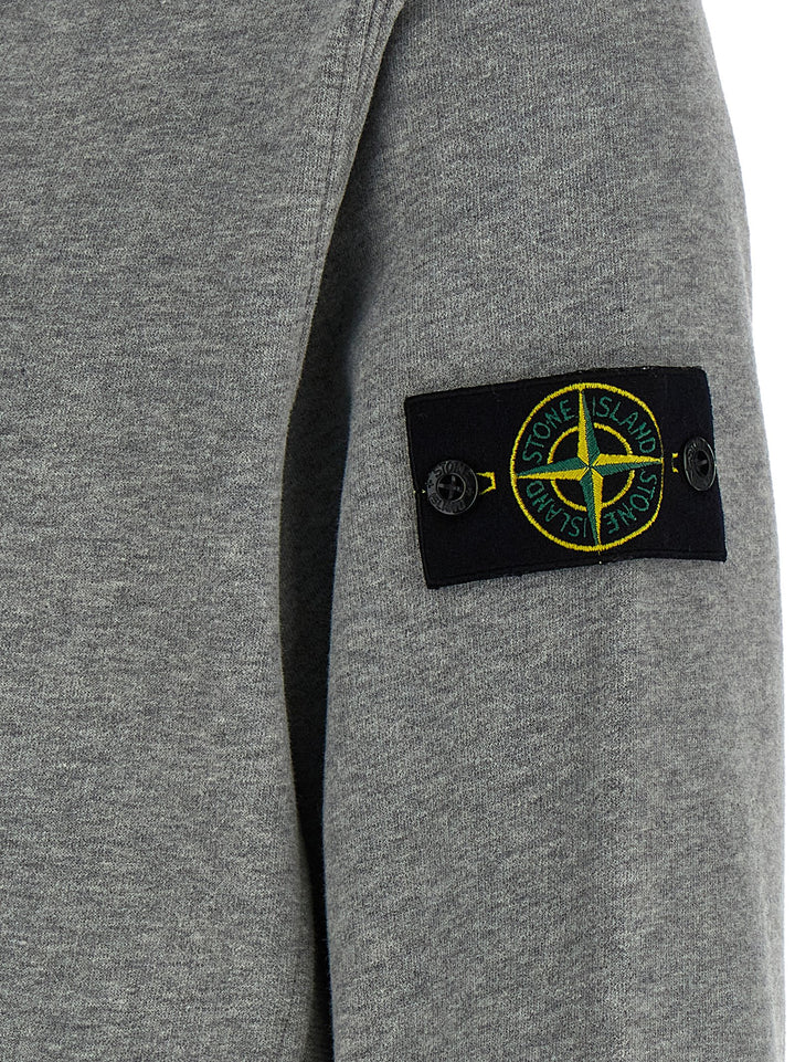 Stone Island Logo Badge Hoodie Sweatshirt - Gray | f4631af74909f22e11ef8e6f5269732d505b9707