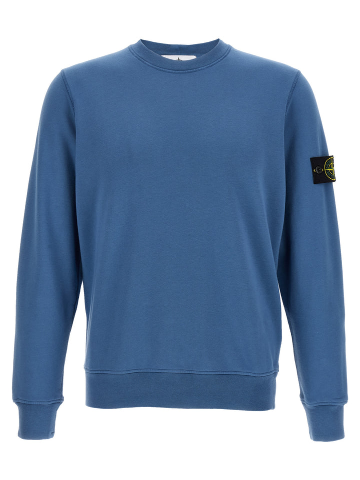 Stone Island Logo Badge Sweatshirt - Blue | 86d6eea36df6e2b240e3c26507f2cfe065e5a65a