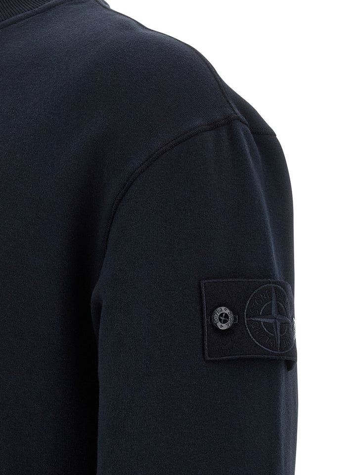 Stone Island Logo Badge Sweatshirt - Blue | 06292f9a021a4e7395bf61fff13d2662c5edd45e