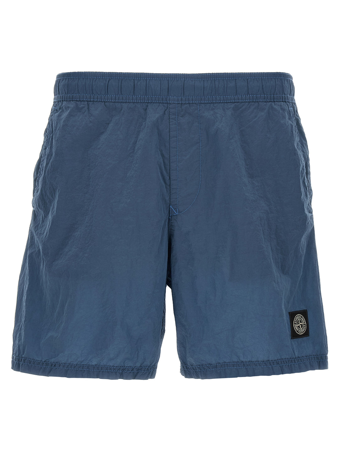 Stone Island Logo Patch Swim Shorts Beachwear - Blue | 3d7b97e18e4a3229bc585333e03b81eba3096ca9