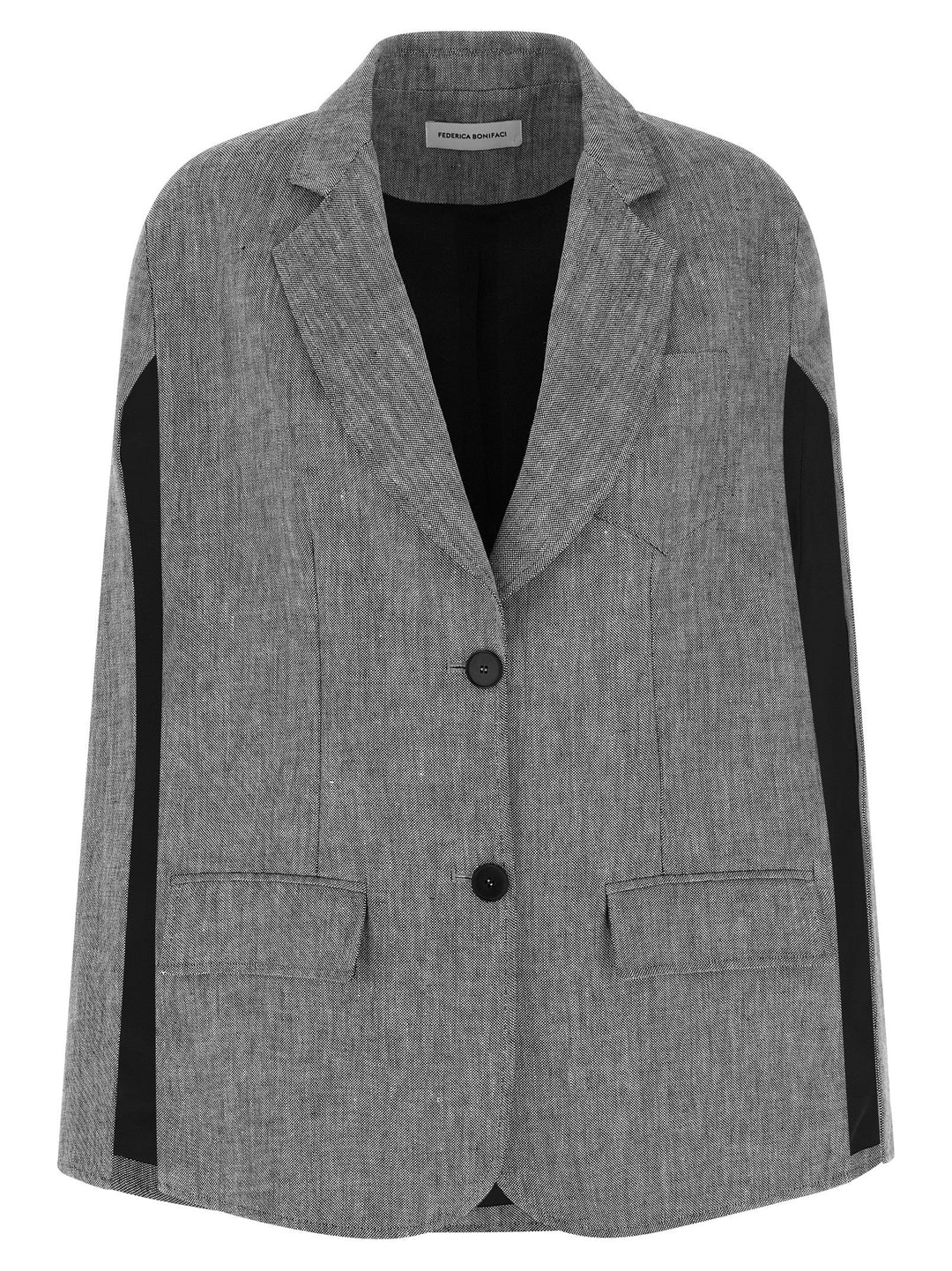 Federica Bonifaci Single-Breasted Capes - Gray | 3fde623537953a3ba5b4ec931bfbabda734a0464