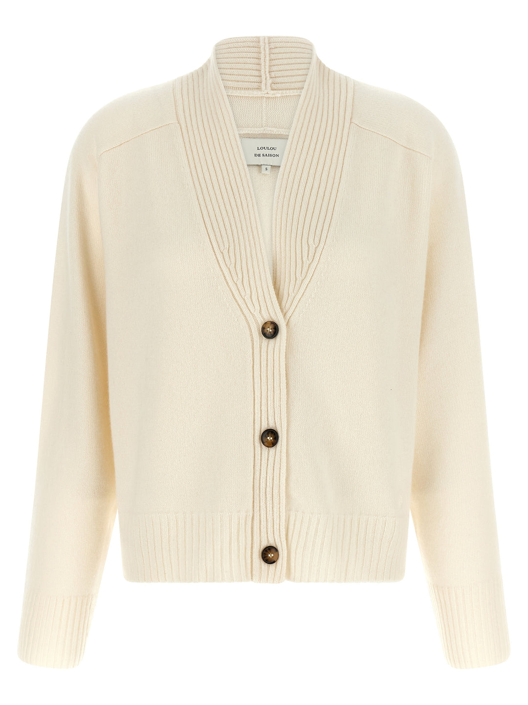 Loulou De Saison Kaia Sweaters and Cardigans - White | 4aeb38ef8d4219b7e9788ad8064a523cf864e79b