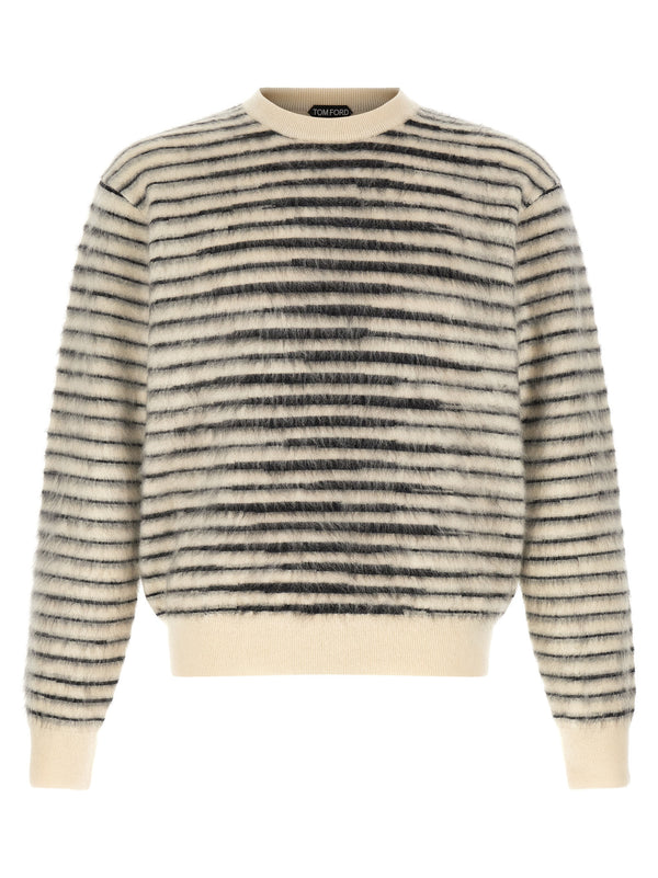 Brushed Effect Sweater Sweaters And Cardigans Black