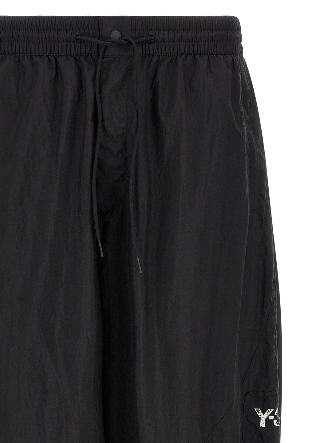 Y-3 Rough-Edged Joggers Pants - Black | f226a503fa2cca6e10aff0273d168504963717ea