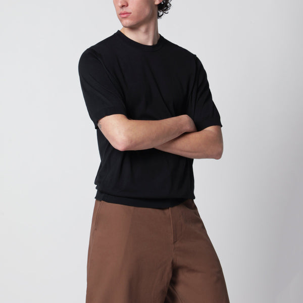 Kempton Black Cotton Sweater