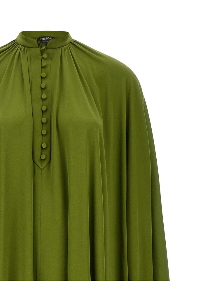 Tom Ford Cape Dress Dresses - Green | fd9ab5055733949d24a0981854e59c757882f897