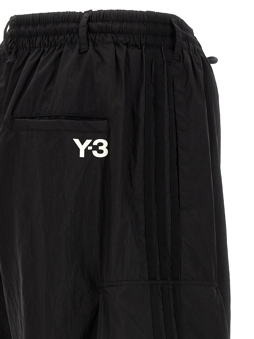 Y-3 Nylon Wired 3-Stripes Pants - Black | 6131cf928faaca04d240694d55704cf022beb466