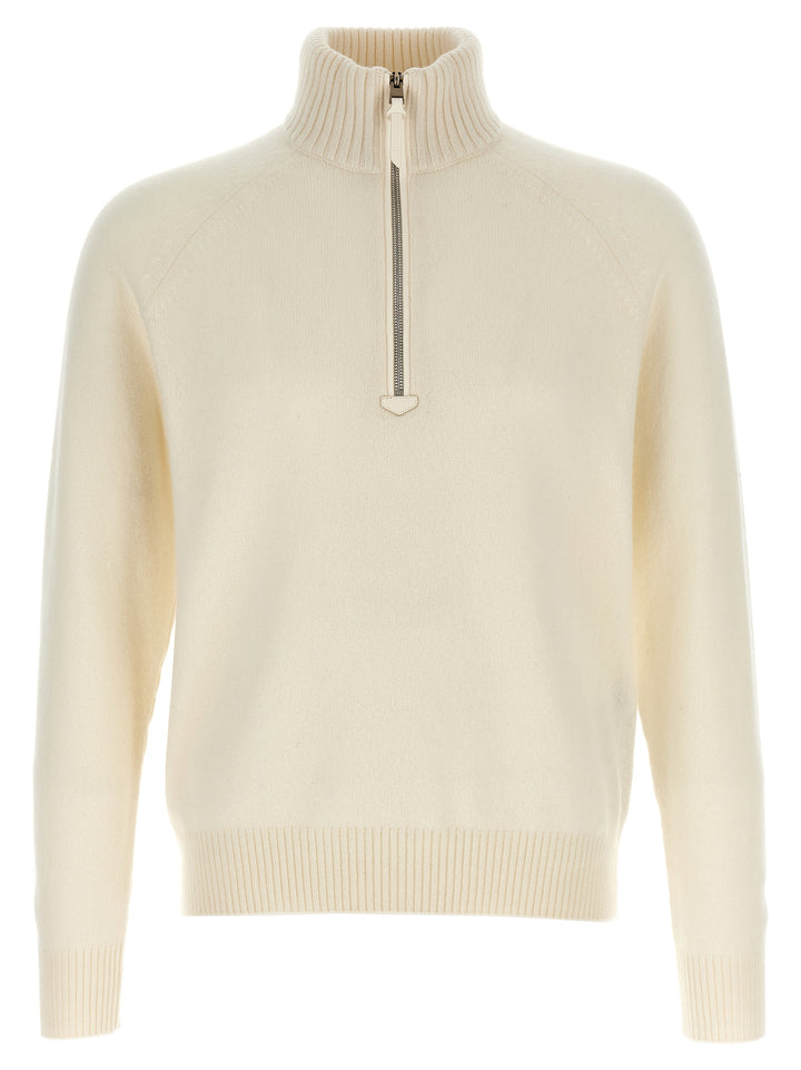 Tom Ford Half Zip Sweater Sweaters and Cardigans - White | 78ca06e3b477ecef73dda0934d0f45b18b7584f0