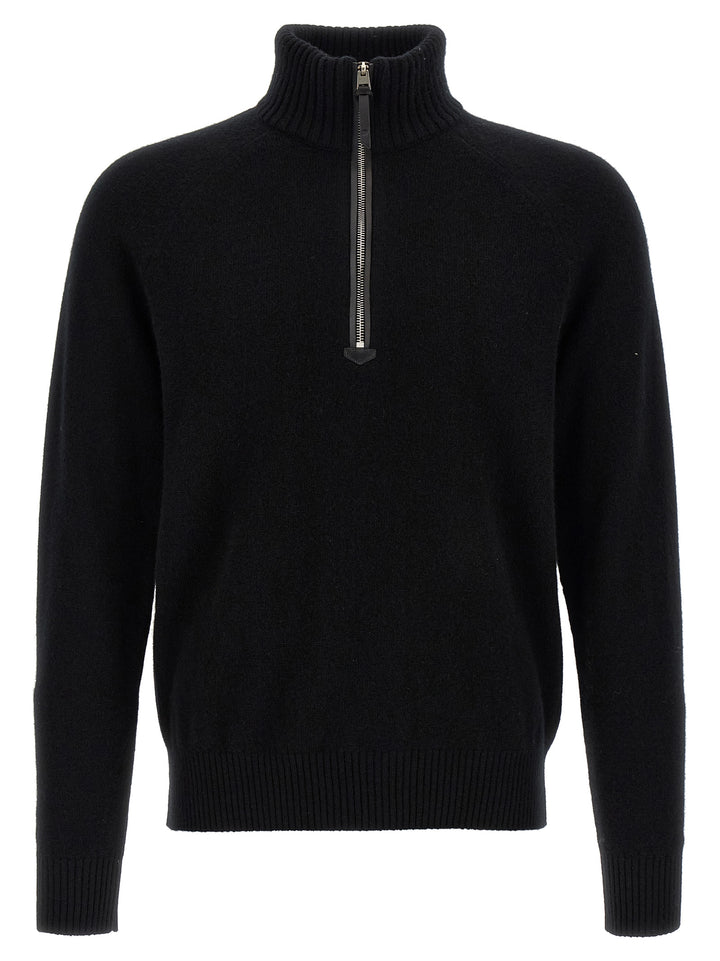 Tom Ford Half Zip Sweater Sweaters and Cardigans - Black | 167f0ee241dcf31c8b456f19012714a1ecb4a092
