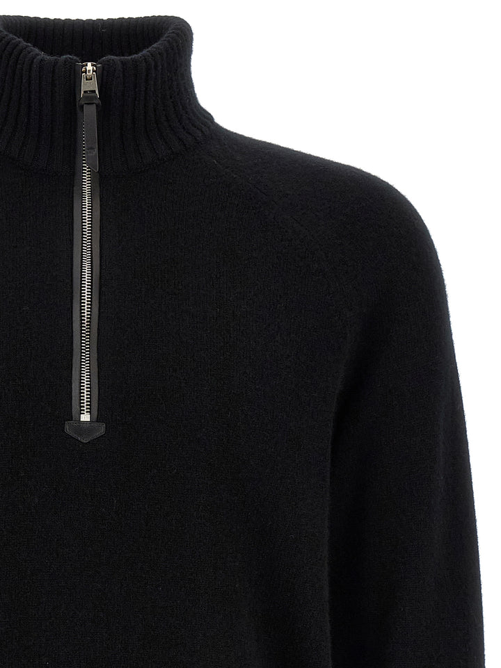 Tom Ford Half Zip Sweater Sweaters and Cardigans - Black | b2f9363116922b976235fc73faa66fa12e607833