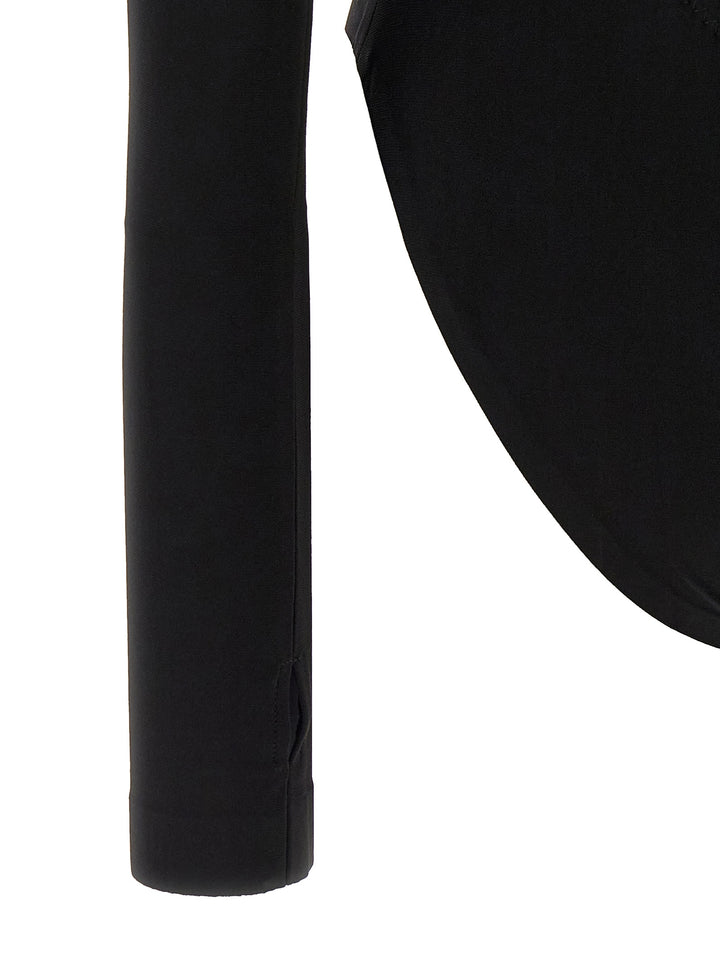 Norma Kamali Body Cut-Out Tops - Black | f888d4efede8bf80279e1ebb55946273aafa386a