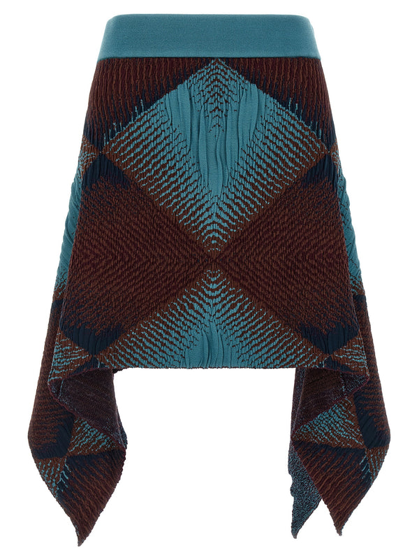 Ikat Argyle Skirts Blue