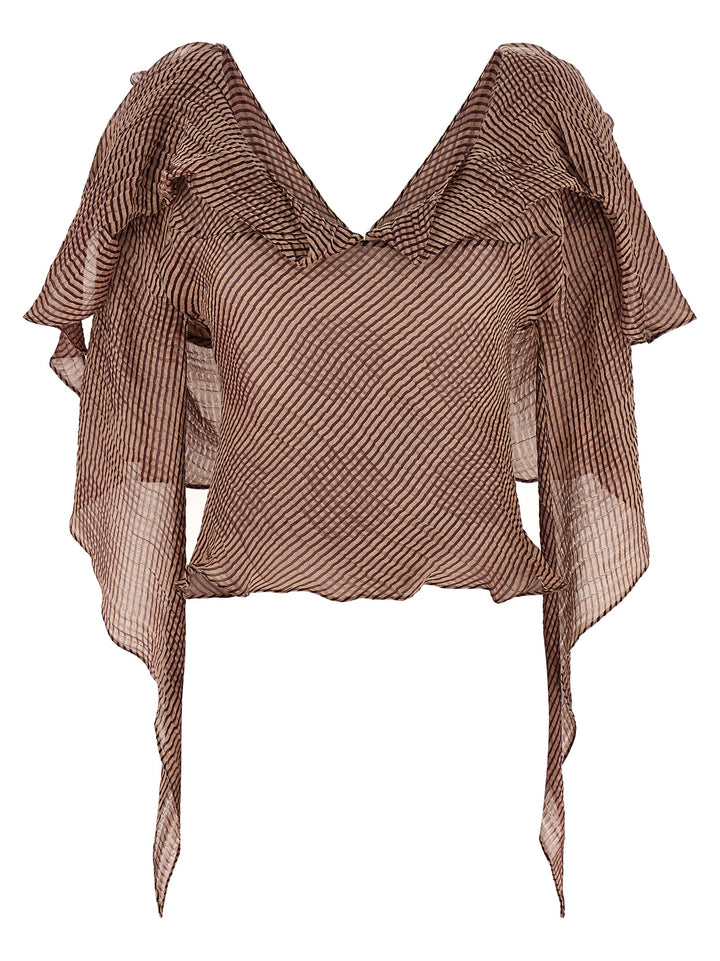 Kiko Kostadinov Plexus Shirt and Blouse - Bordeaux | f5c61a275f6c0fa5866d45bba34e52d695301390