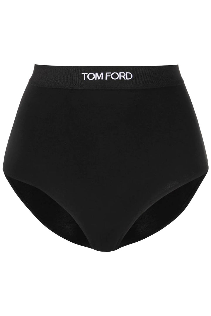 High Waisted Underwear Briefs With Logo Band