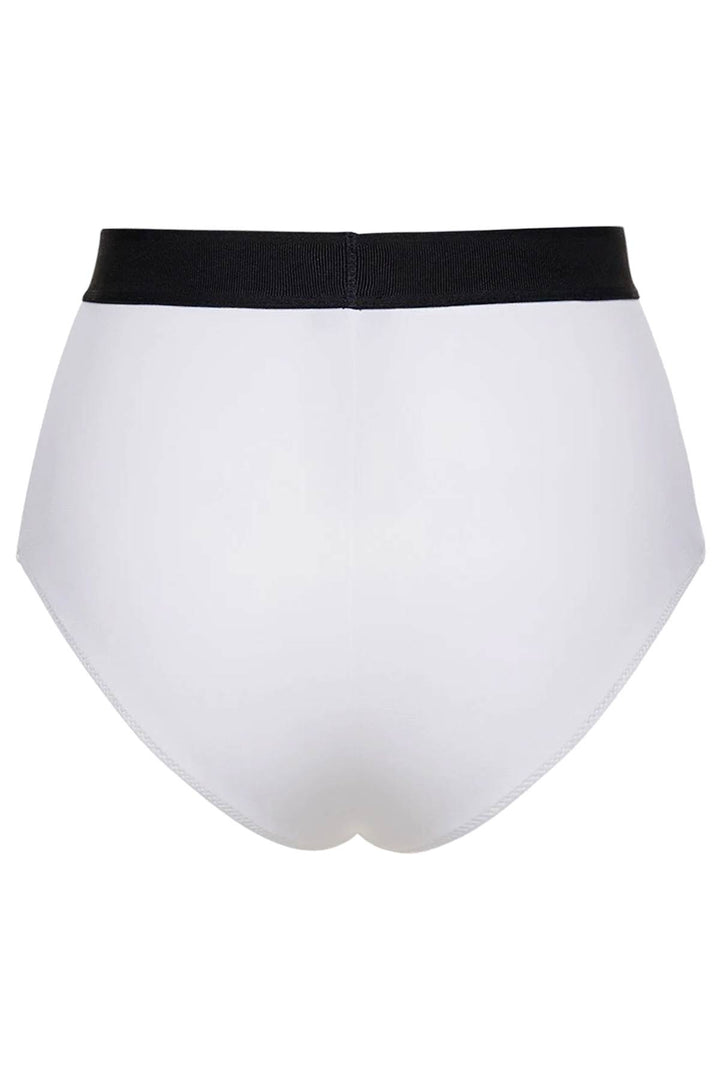 High Waisted Underwear Briefs With Logo Band