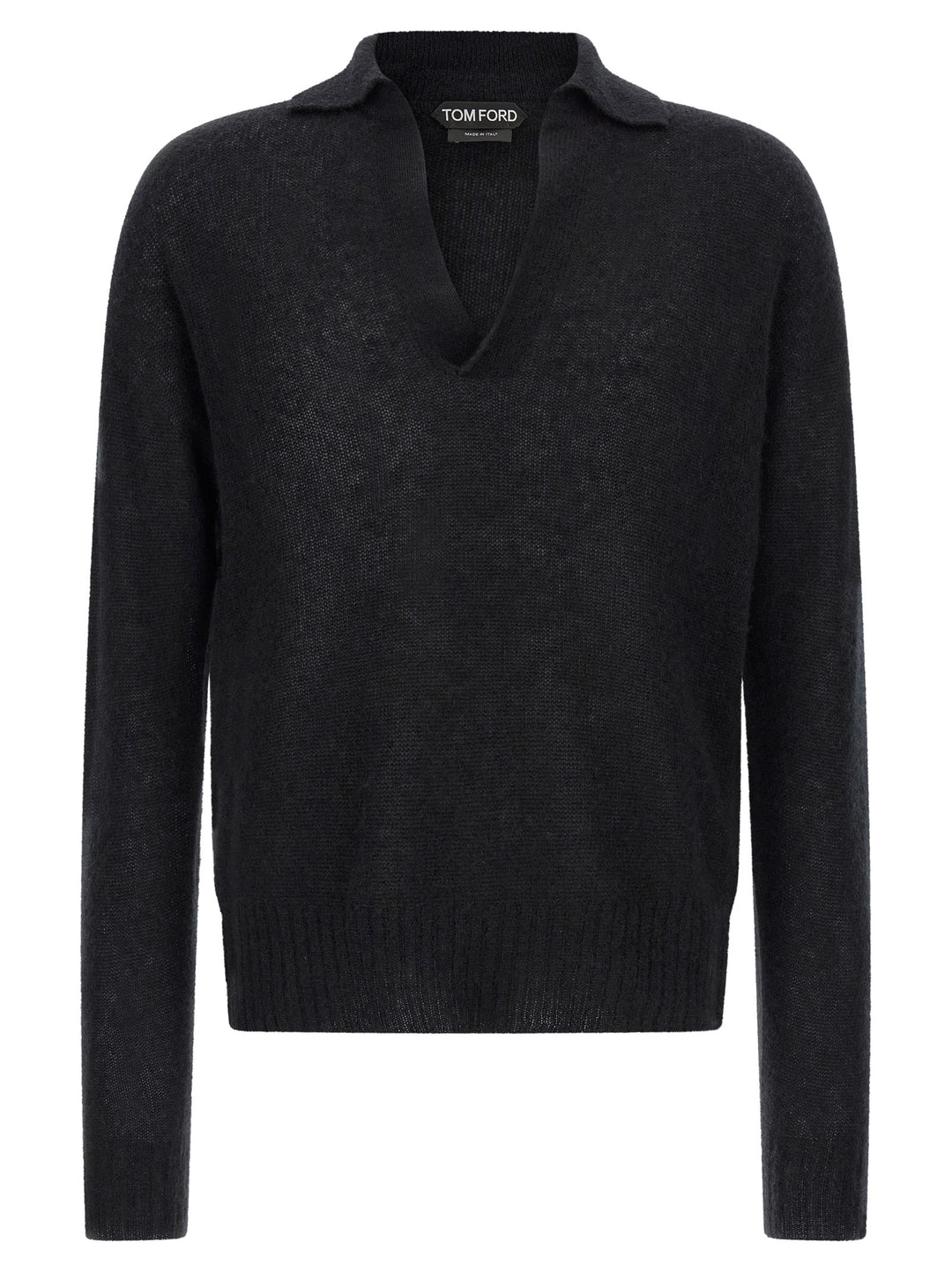 Tom Ford Cashmere And Silk Polo Shirt Sweaters and Cardigans - Black | 2cee19b5d2c79ef55bd538bf279ac42f79e4578c