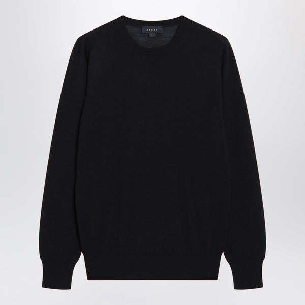 Dark Blue Lasca Sweater In Extra-Fine Wool